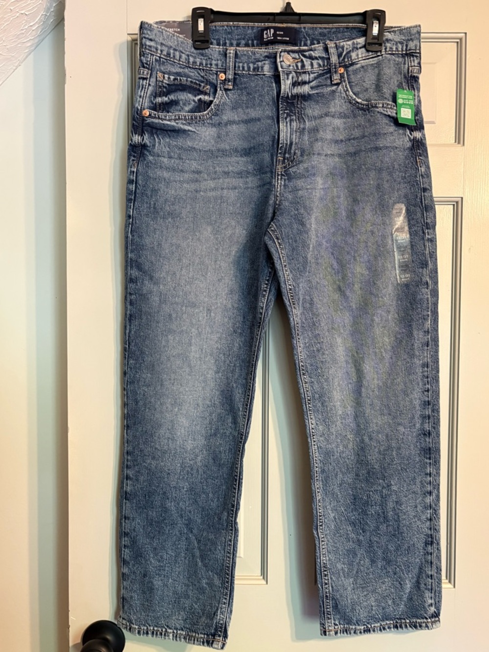 NEW GAP 12/31 Short 90s Loose Fit Straight Leg Jeans Medium Wash